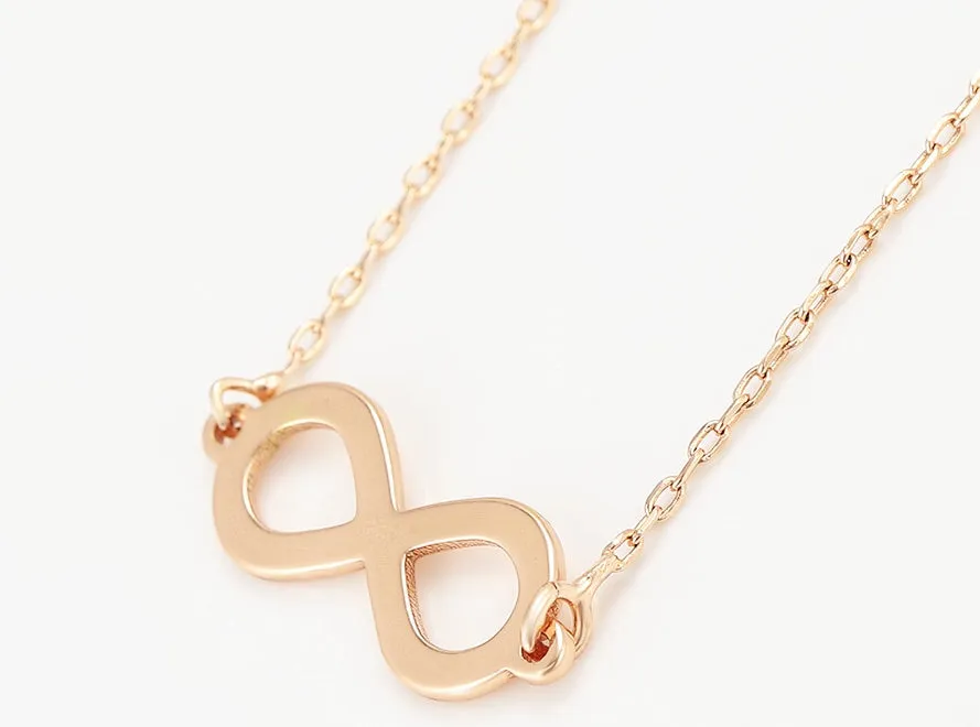 18K Rose Gold plated infinity anklet bracelet