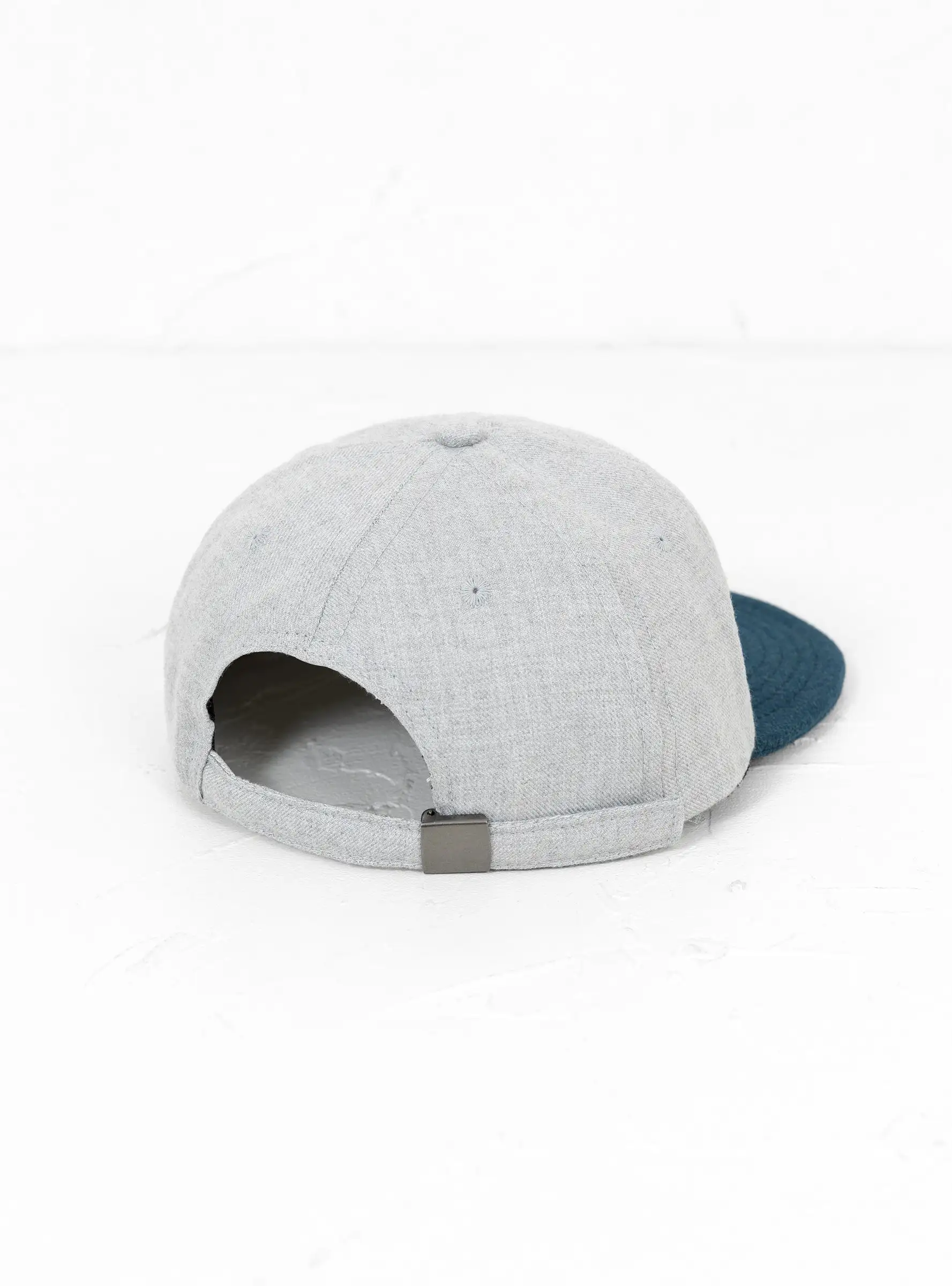 2-Tone 6 Panel Soft Visor Cap Grey & Royal Blue