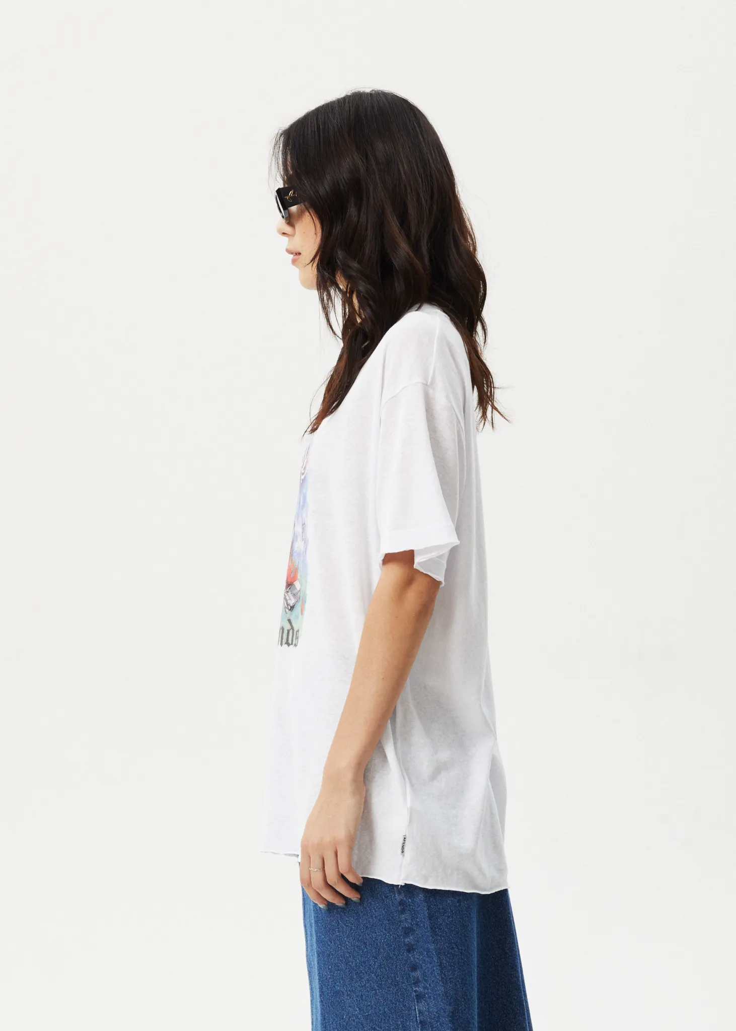 AFENDS Womens Nirvana - Oversized Tee - White