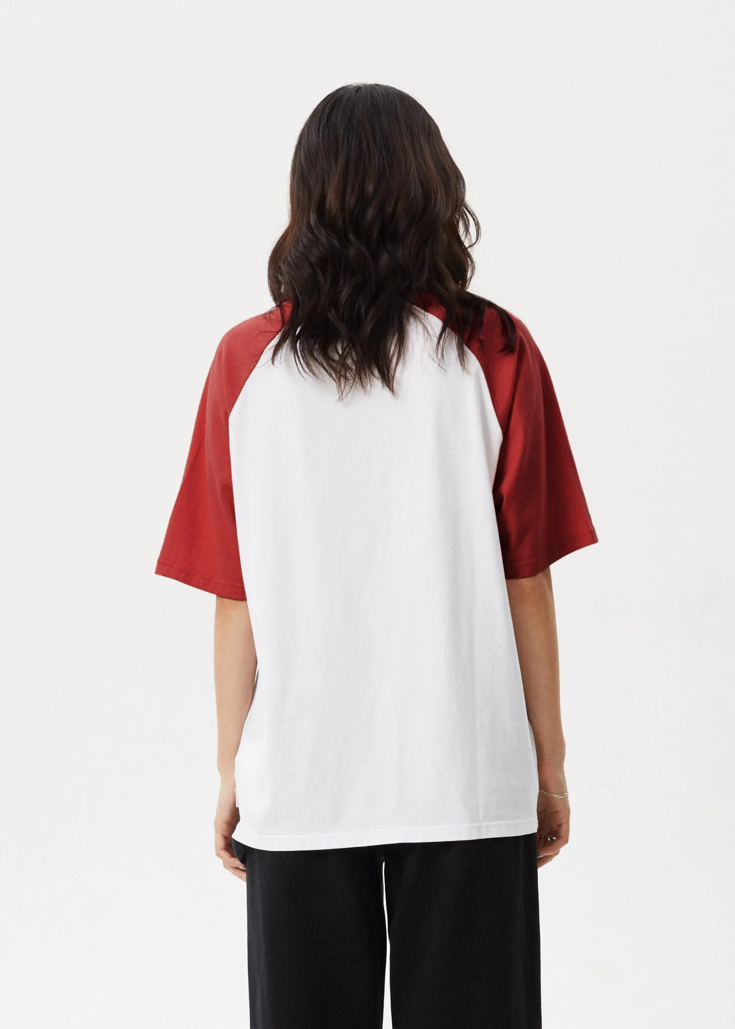 AFENDS Womens Ryan - Oversized Raglan Tee - Ketchup