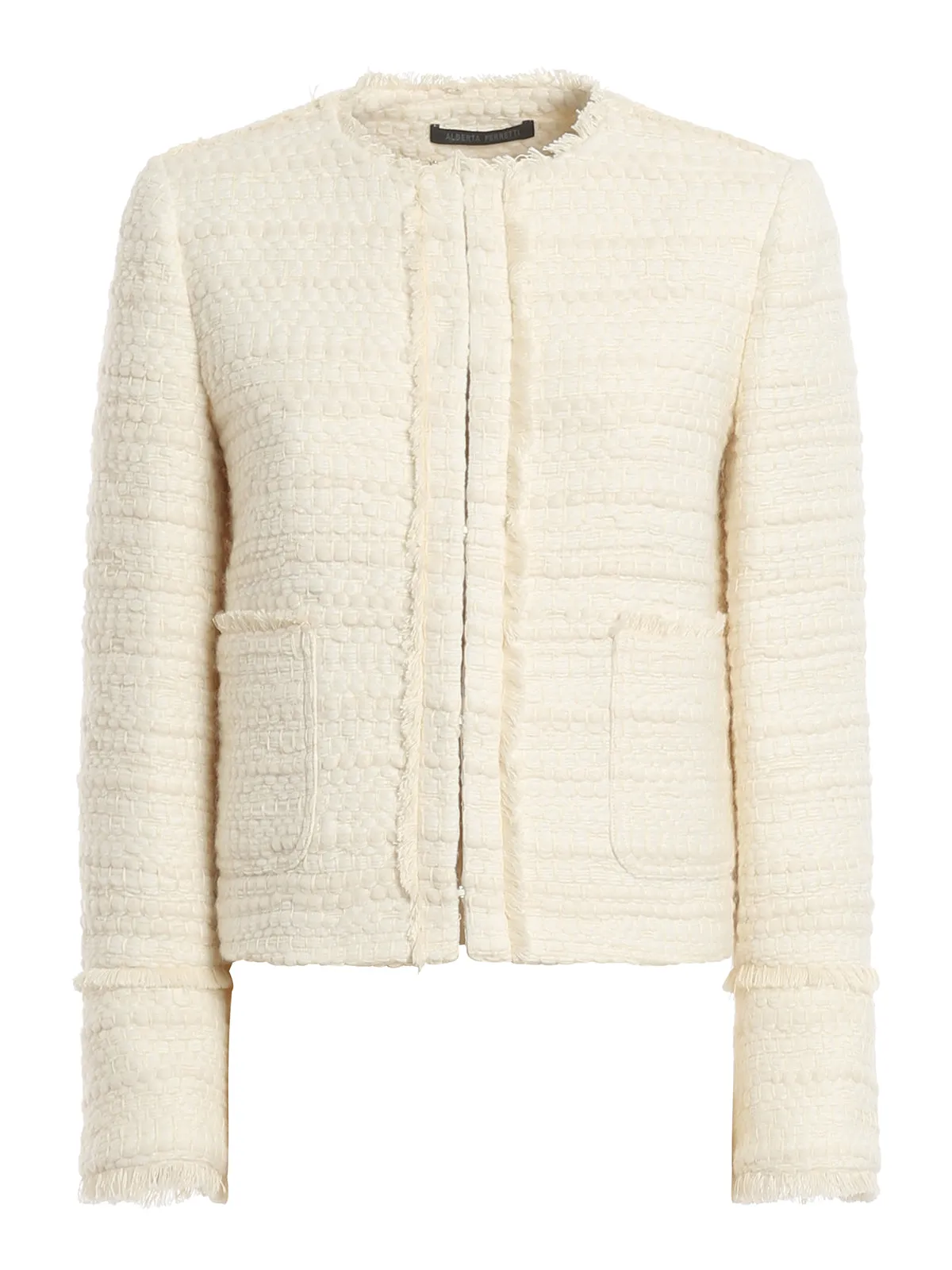 Alberta Ferretti Frayed Front Pockets Jacket