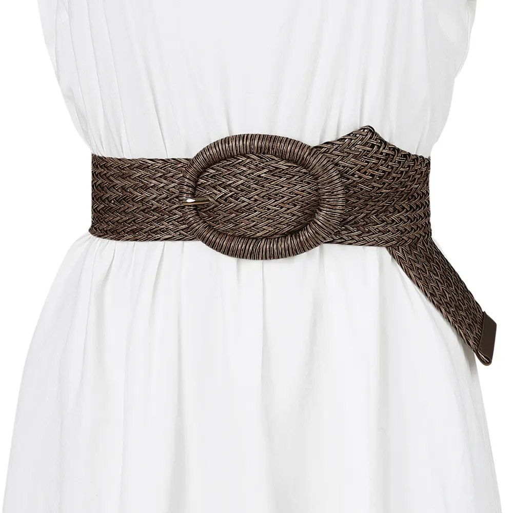 Allegra K- Woven Belts Wide Waist Belt