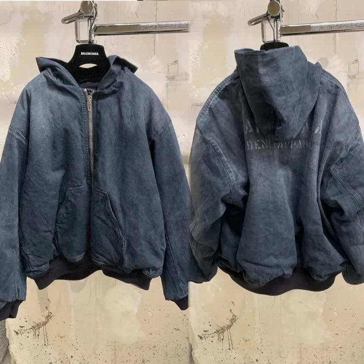 BALENCIAGA  |Denim Logo Luxury Hoodies