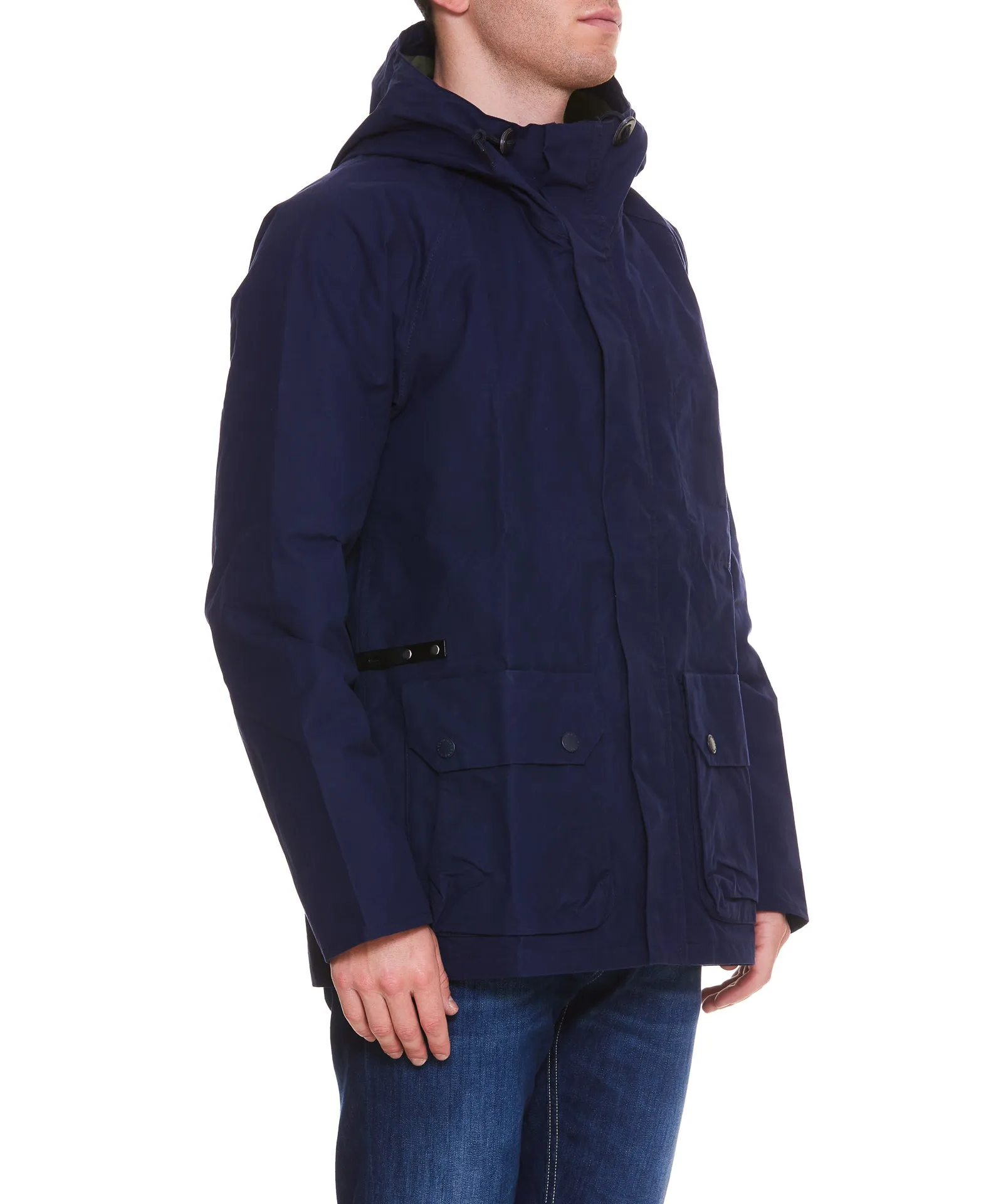 Barbour Zip-Up Drawstring Hooded Jacket