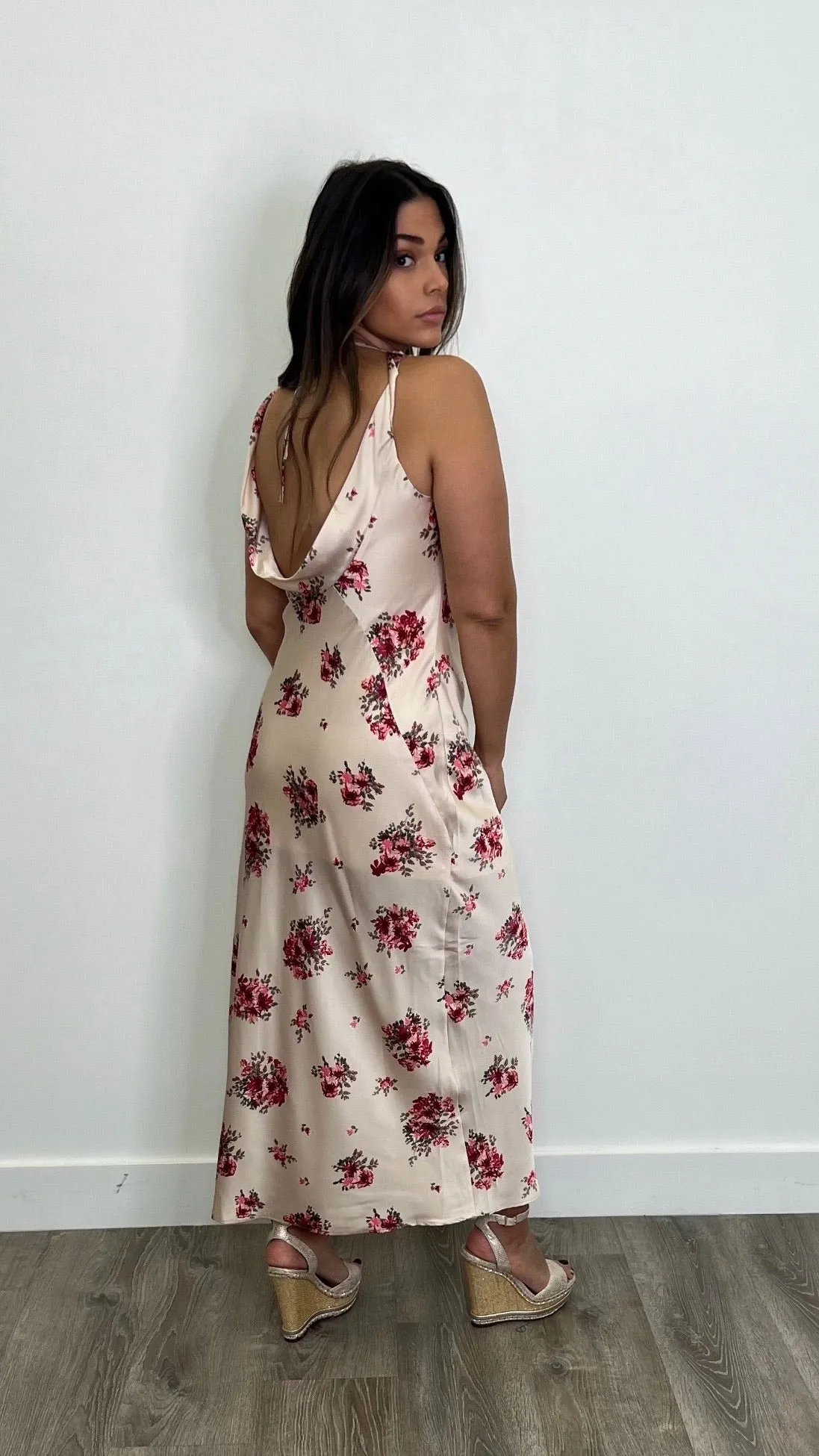 Bindi Sand Red Slip Dress