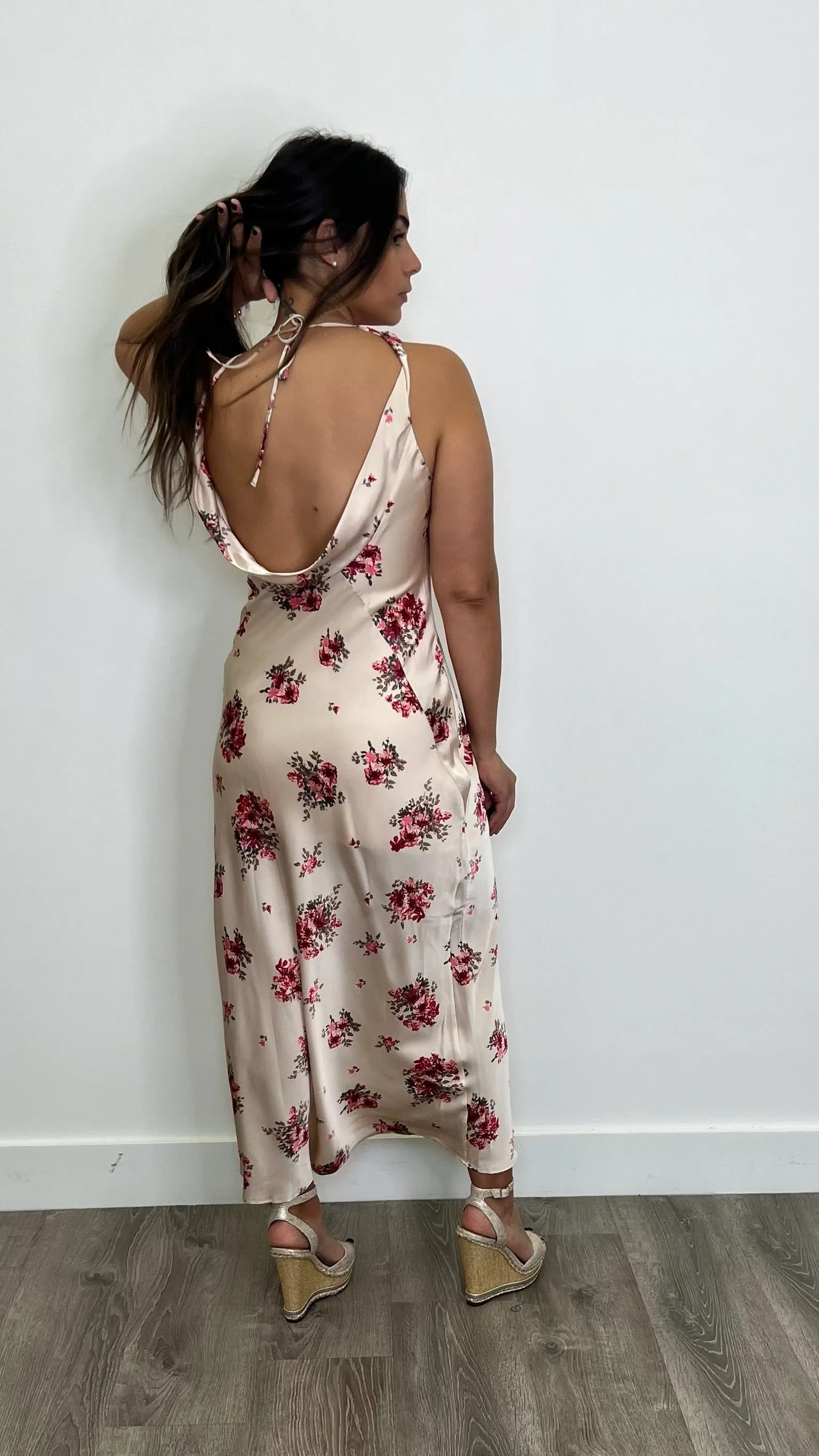 Bindi Sand Red Slip Dress