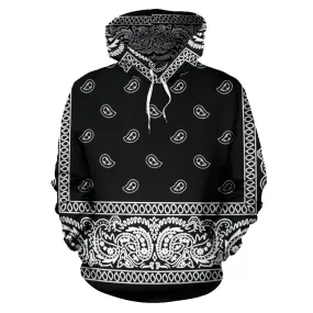 Black Bandanna Hoodie