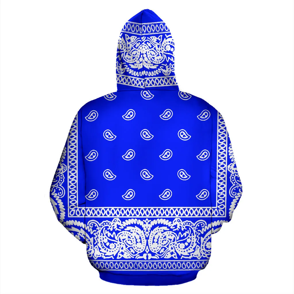 Blue Bandanna Hoodie