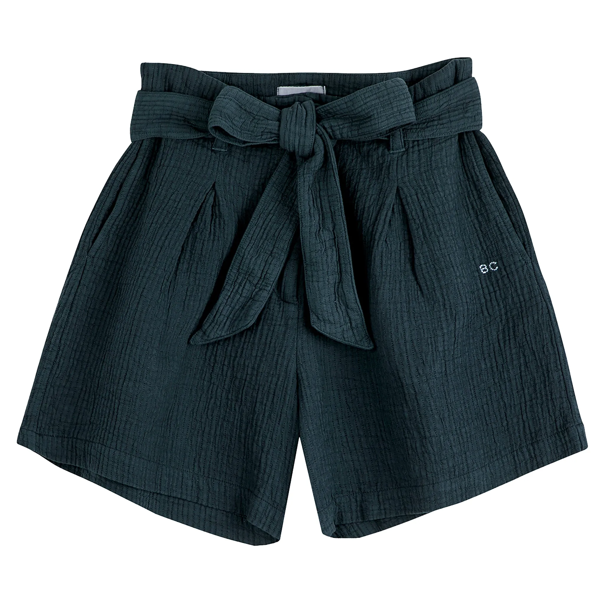 Bobo Choses Woman Pleated Bermuda Shorts Prussian Blue