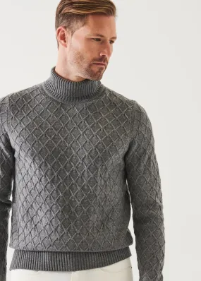 CABLE KNIT TURTLENECK