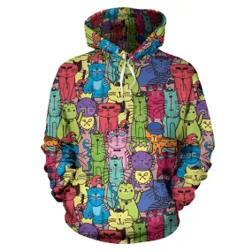 Cartoon Cat Hoodies