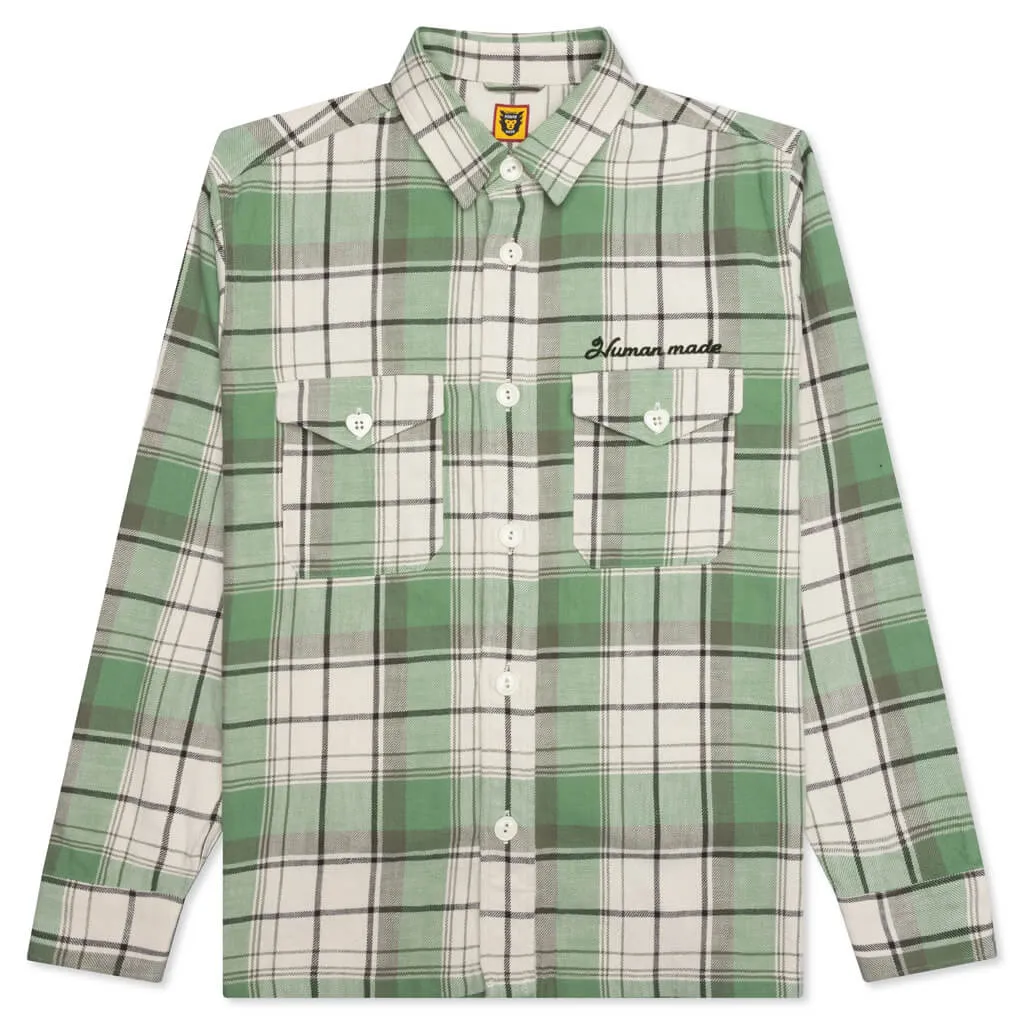 Checked Over Shirt - Green