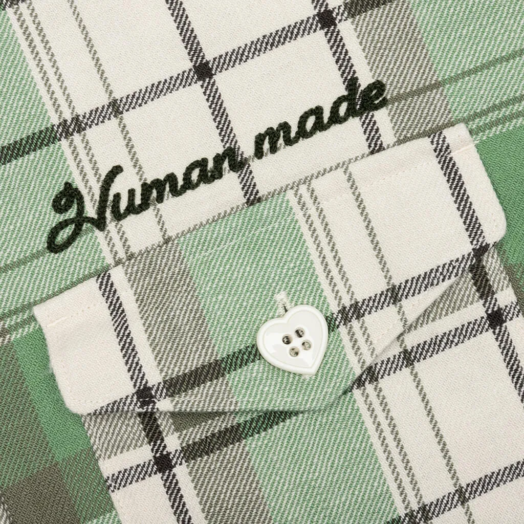 Checked Over Shirt - Green