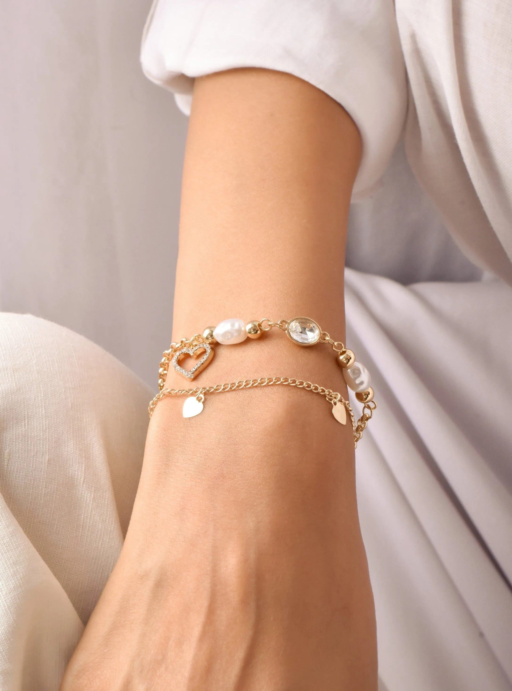 Chelsea Pearls Layered Bracelet