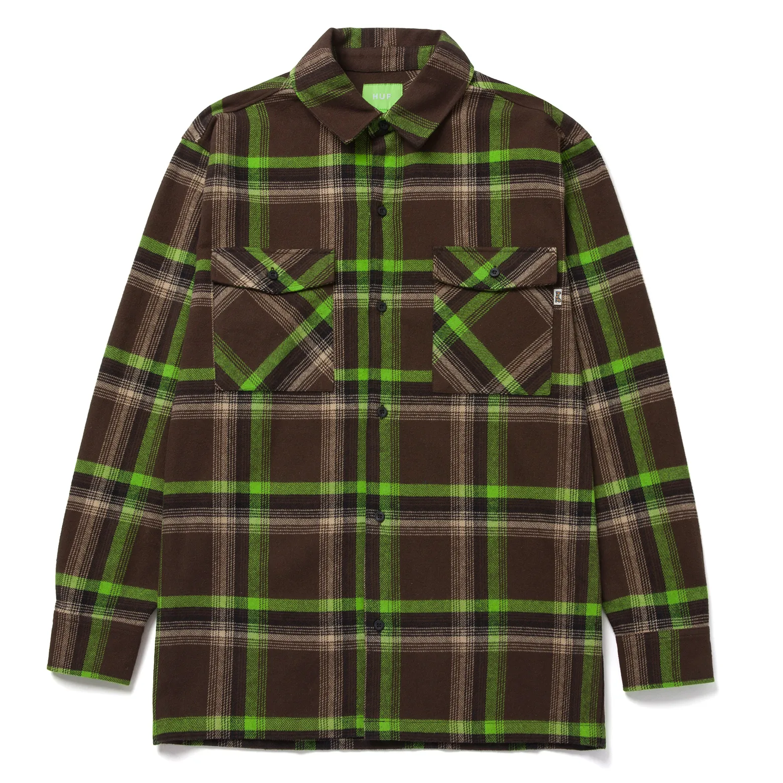 CHEMISE HUF SORRENTO FLANNEL CHOCOLATE