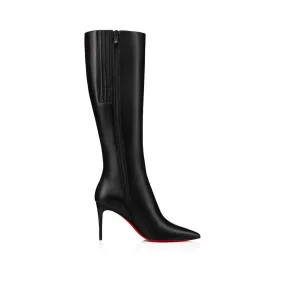 CHRISTIAN LOUBOUTIN Kate Botta 85 Leather Knee-High Boots - Black