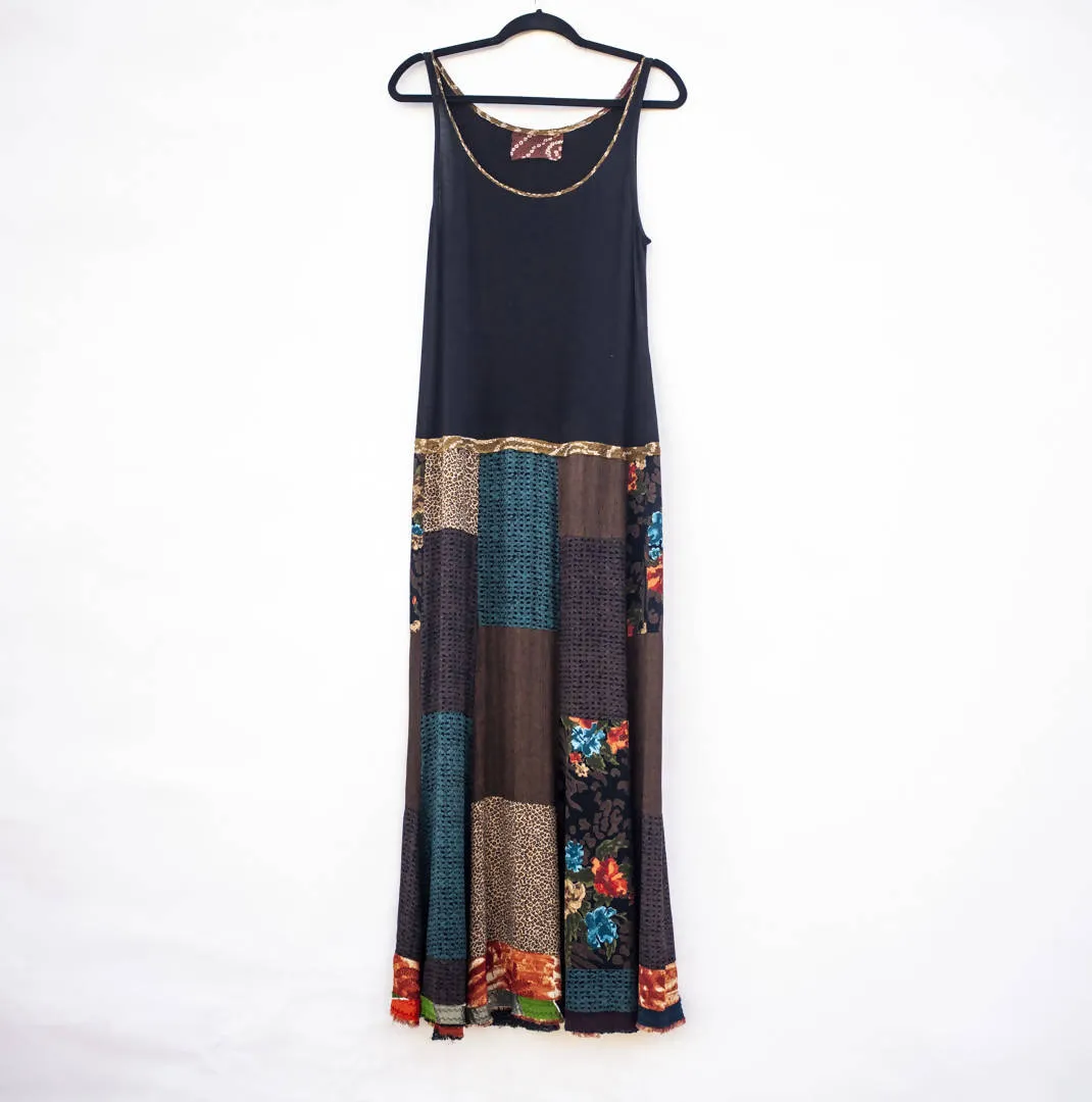 Cloth Butcher: :Textile Chef - SLEEVELESS PATCH SKIRT-DRESS