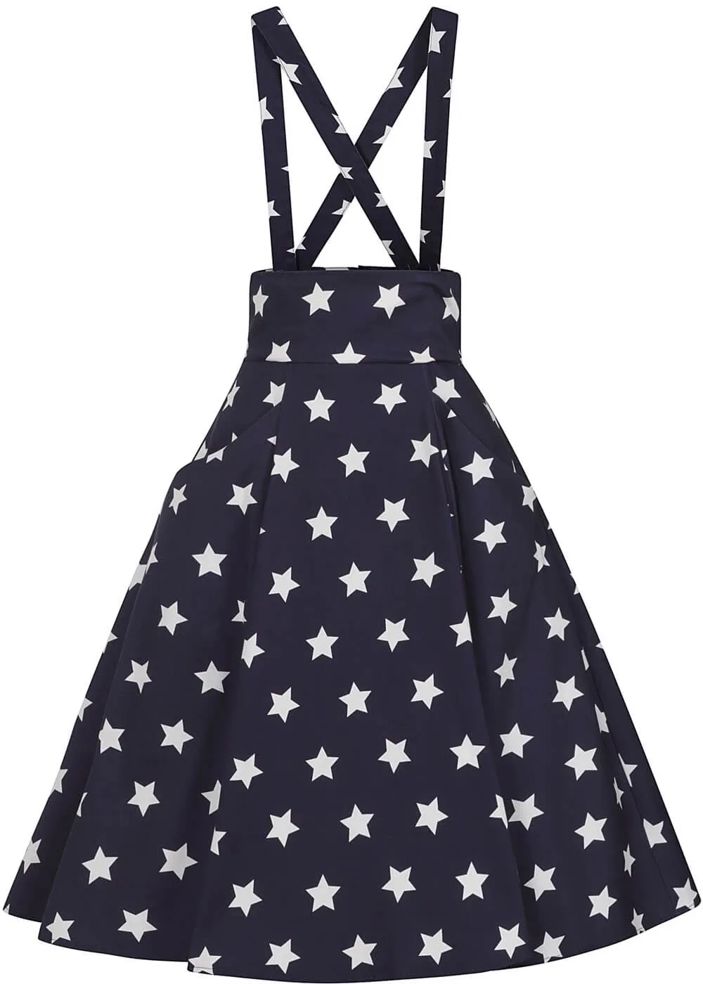 Collectif Alexa Stars 50's Swing Skirt Navy