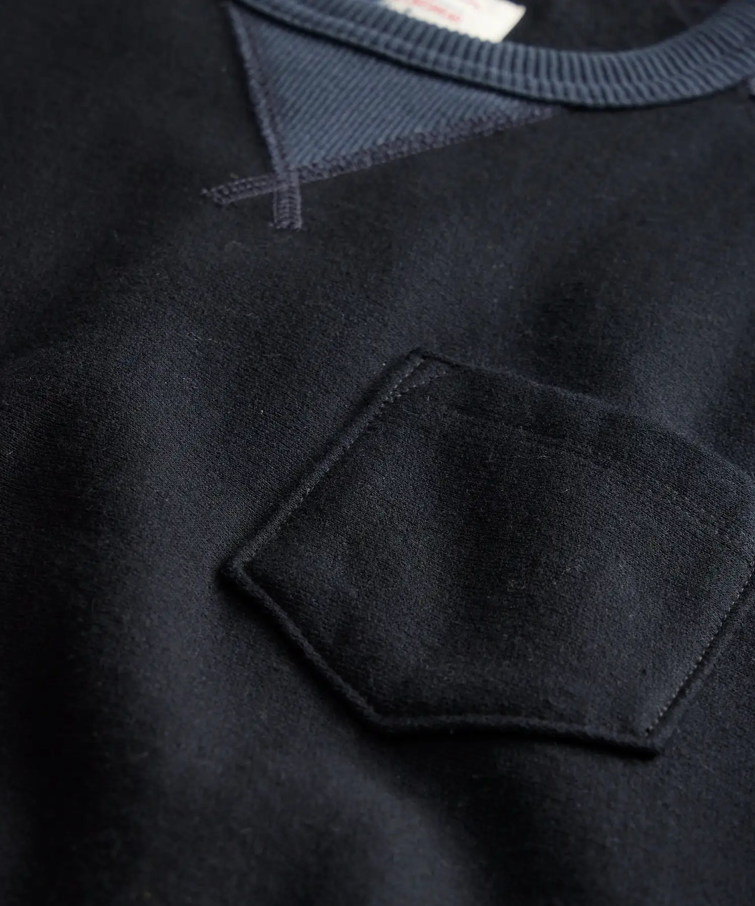 Colorblock Pocket Sweatshirt in Pitch Black