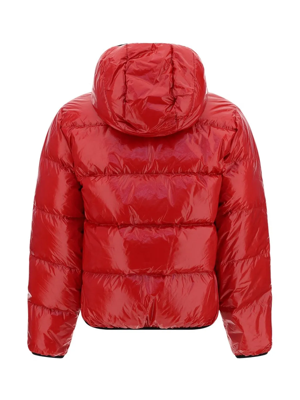 Dsquared2 Logo Patch Hooded Down Jacket