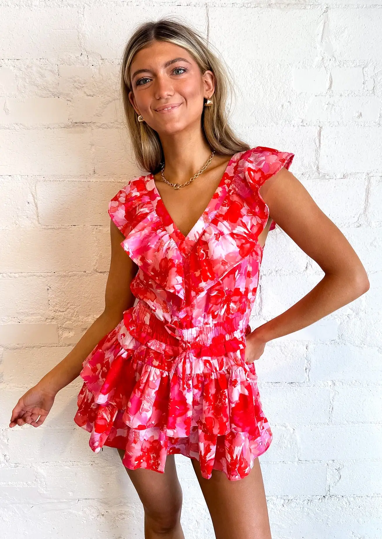 Emery Floral Print Mini Dress