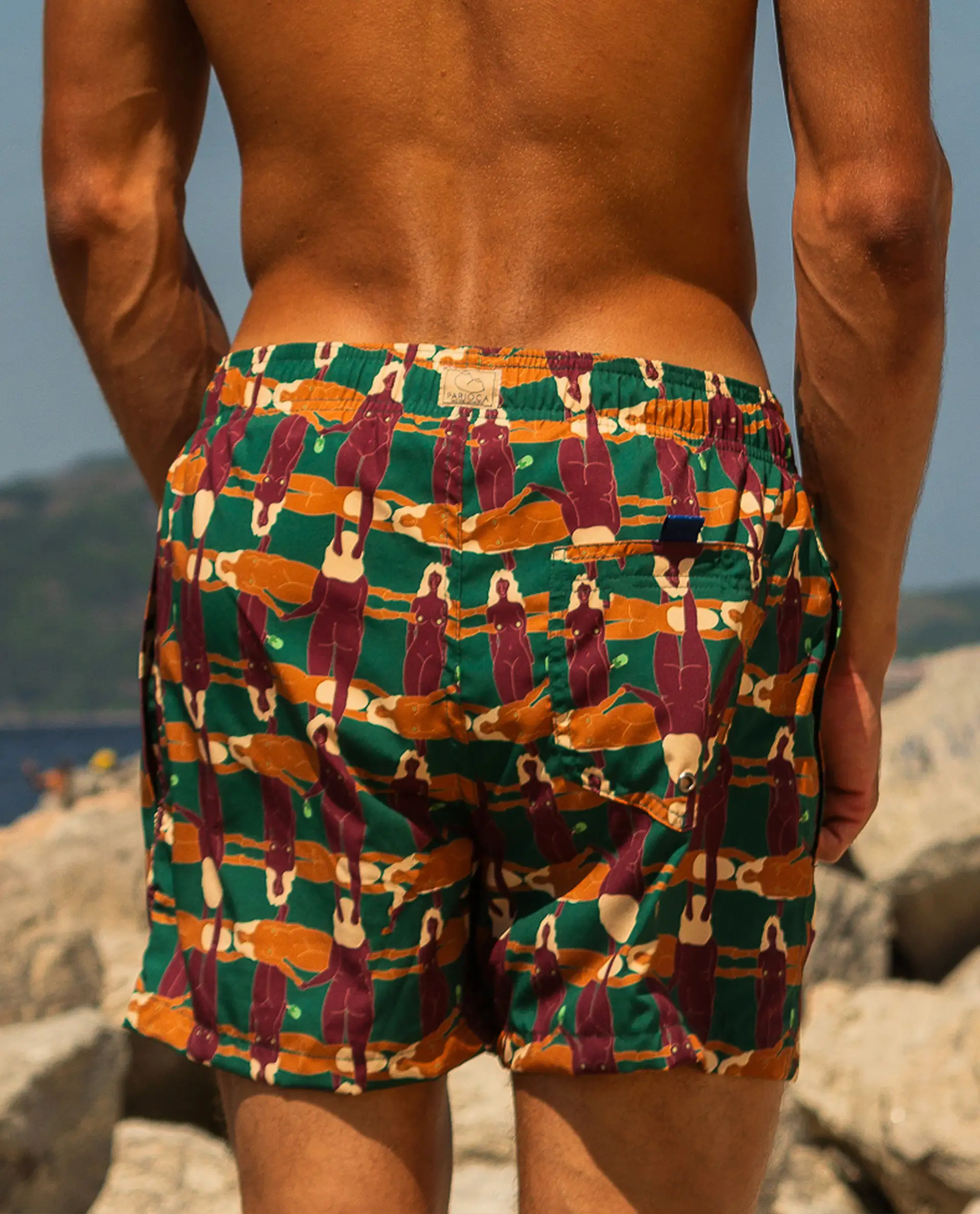 Gelato Brown and Green Shorts