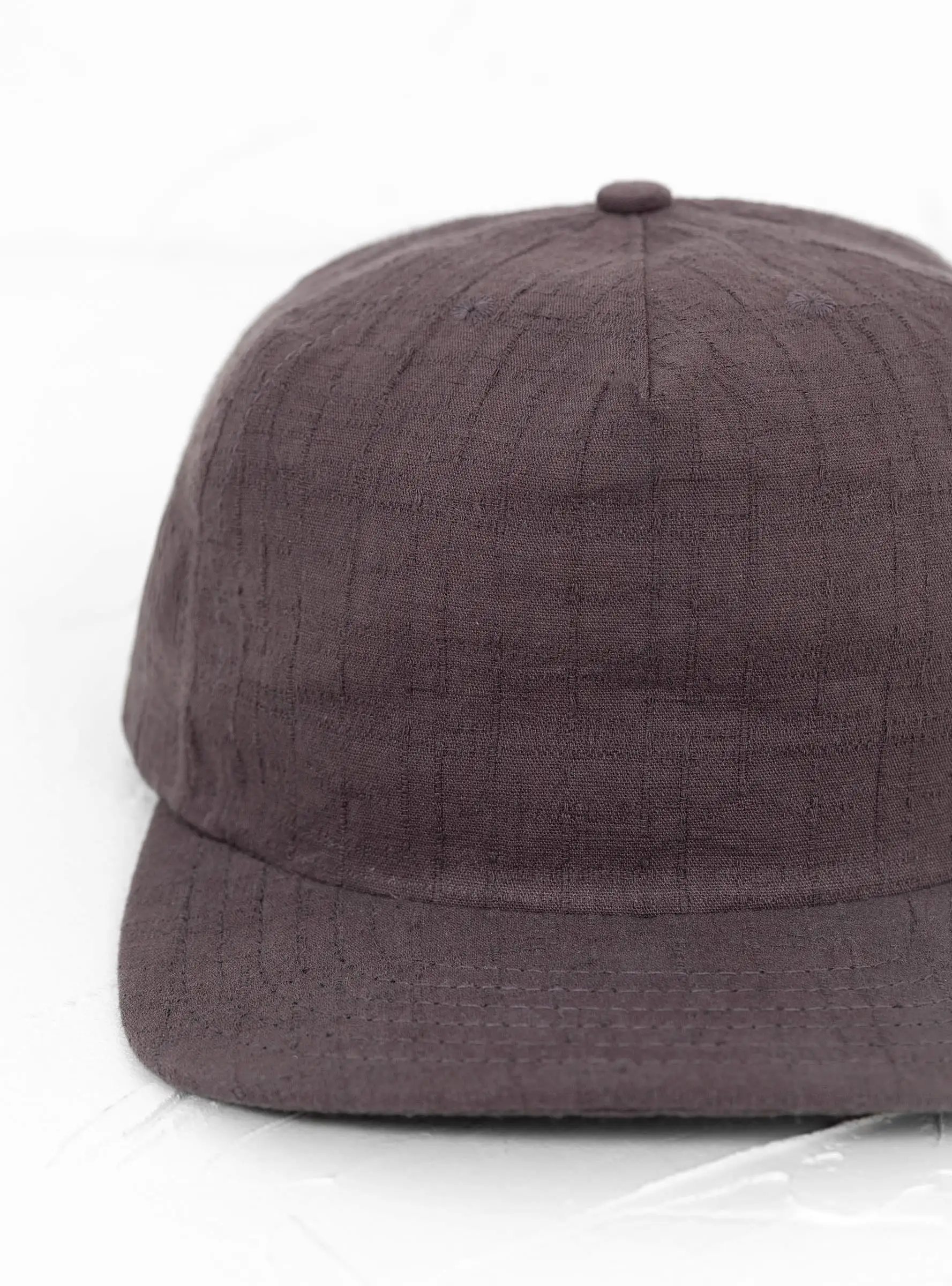 Japanese Cotton Dobby 5 Panel Cap Brown