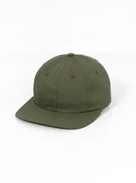 Japanese Cotton Nylon 6 Panel Cap Army Green