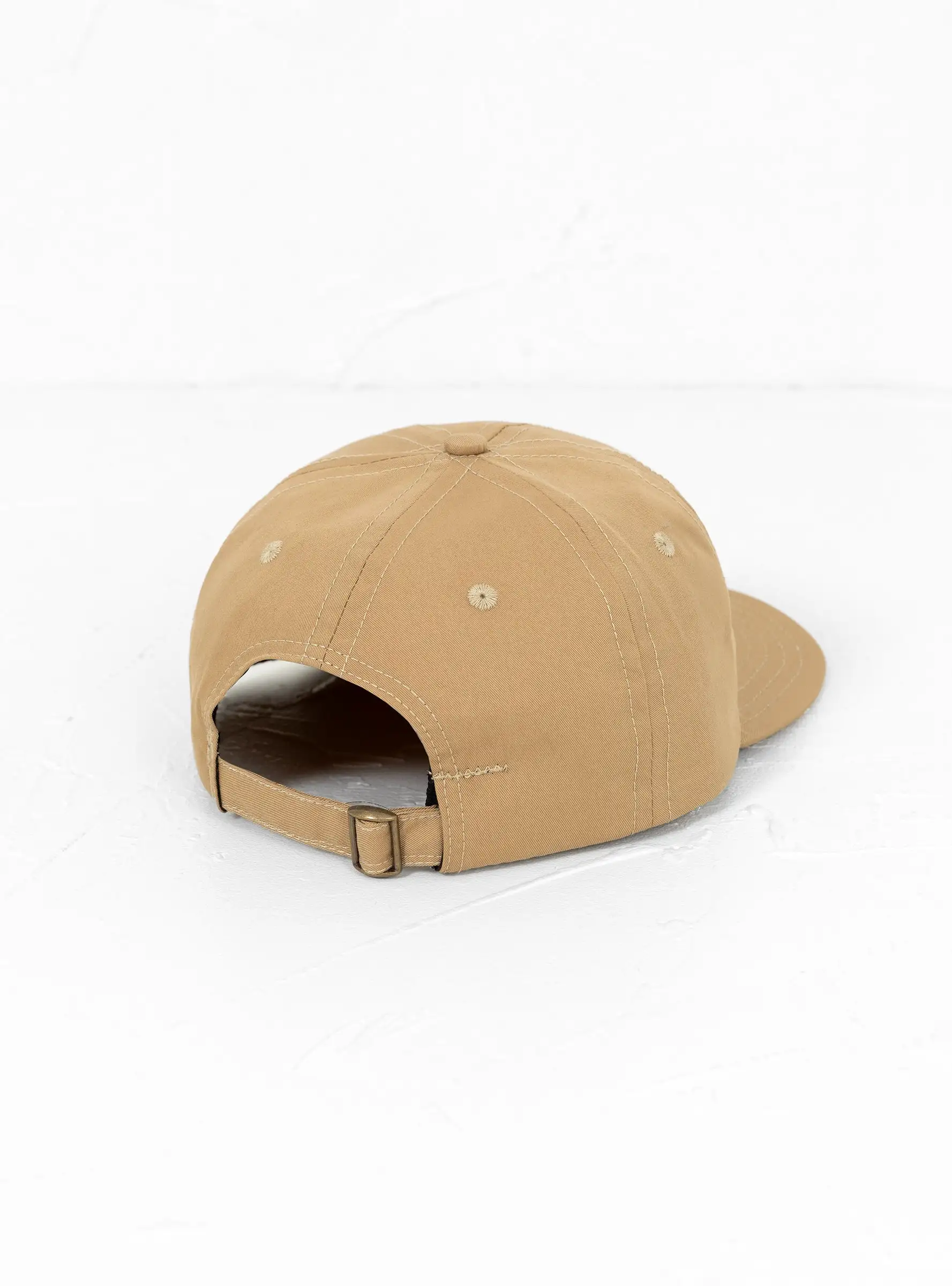 Japanese Cotton Nylon 6 Panel Cap Khaki