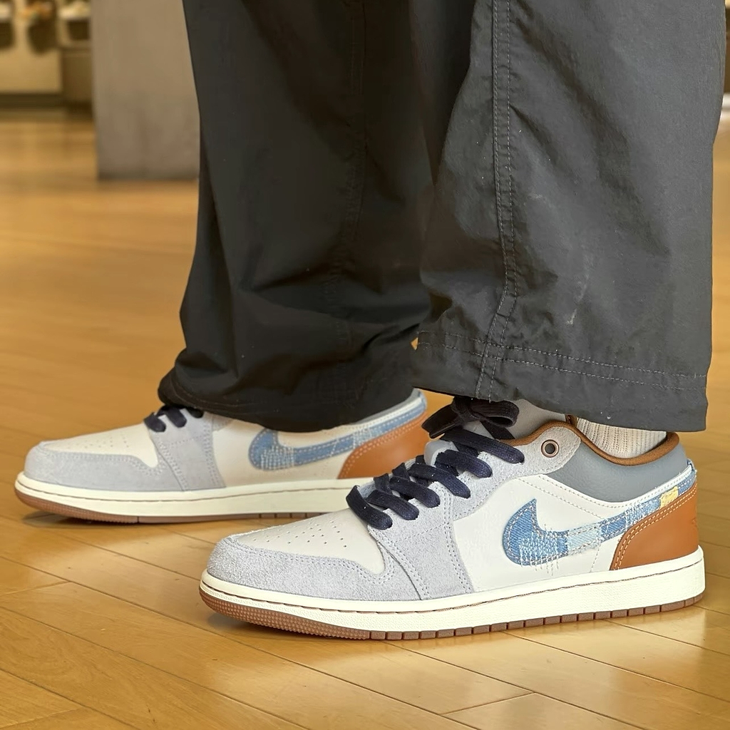 Jordan 1 Low SE Phantom Repaired Denim Swoosh