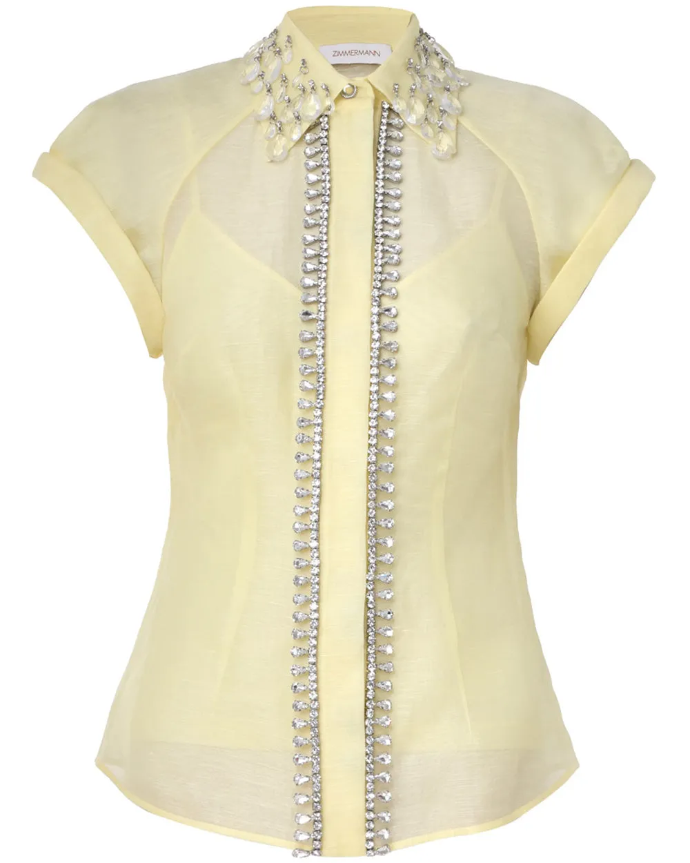 Lemon Matchmaker Diamante Blouse