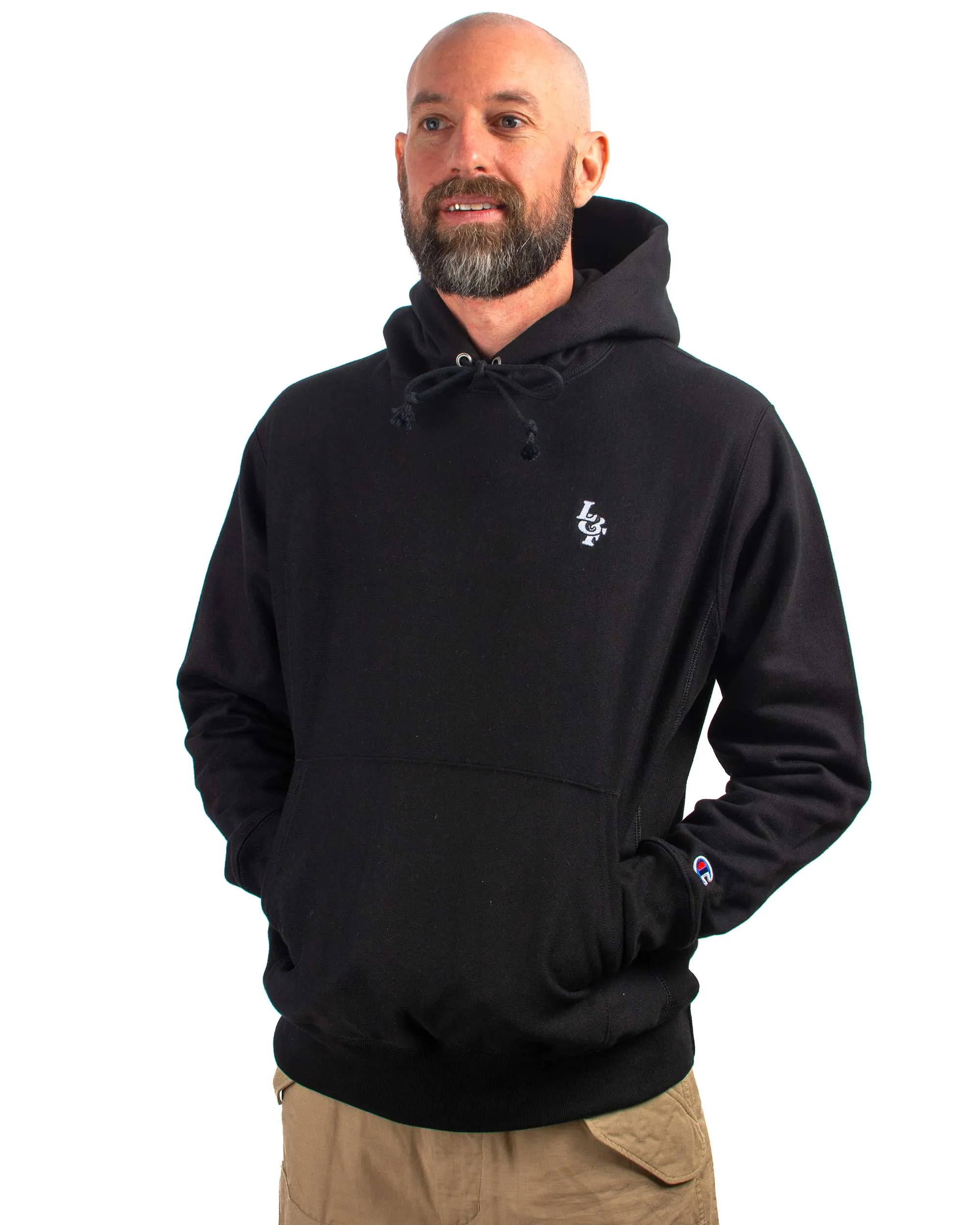 Lost & Found Reverse Weave Hoodie Black