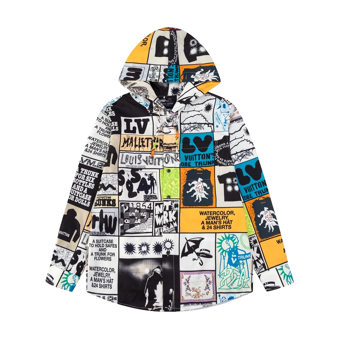 Louis Vuitton 24SS Fanzine patchwork logo design hooded shirt 3.21