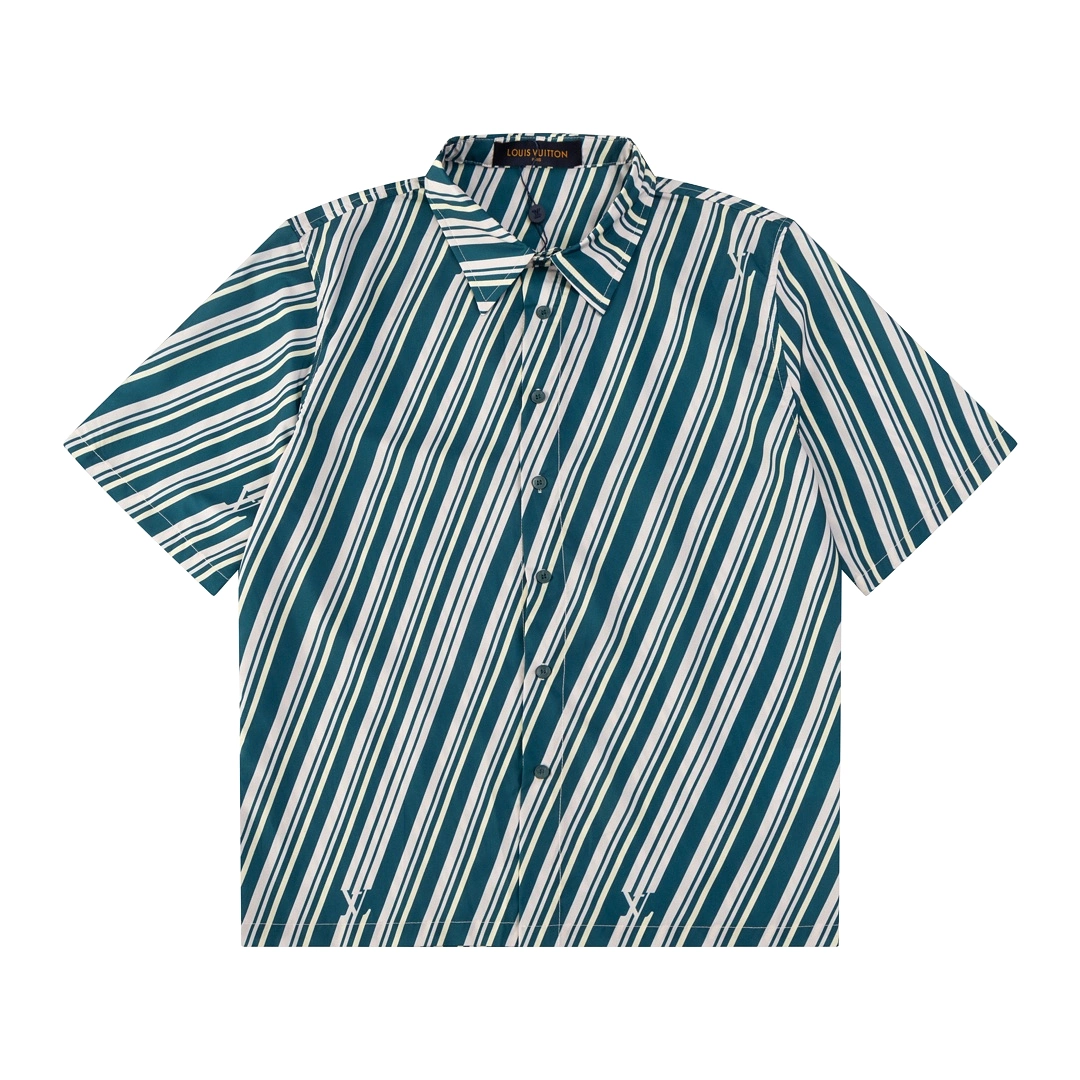 Louis Vuitton 24SS striped print short-sleeved shirt 3.21