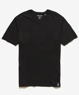 Made in L.A. Premium Jersey V Neck Tee in Black