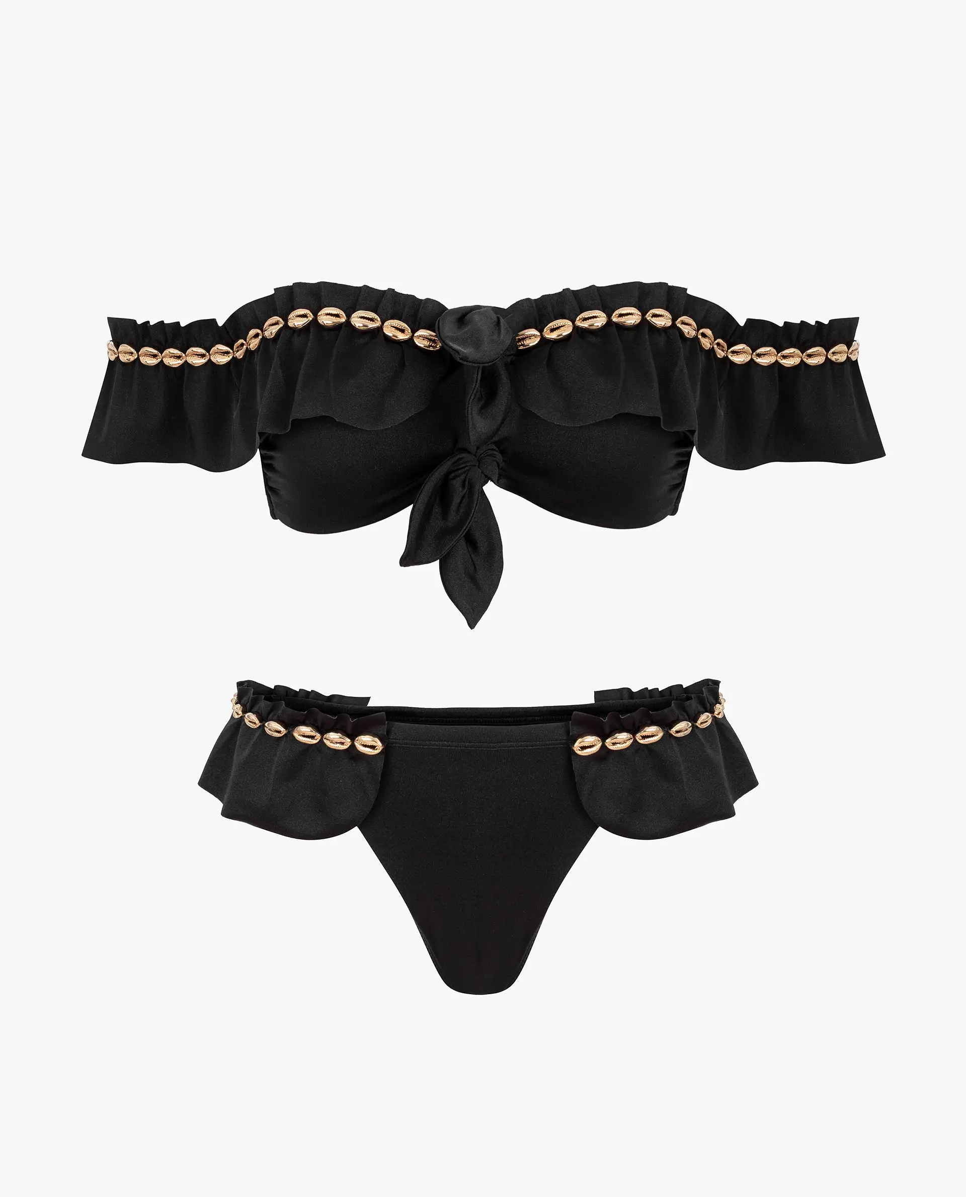 Maki Gold Bikini Black