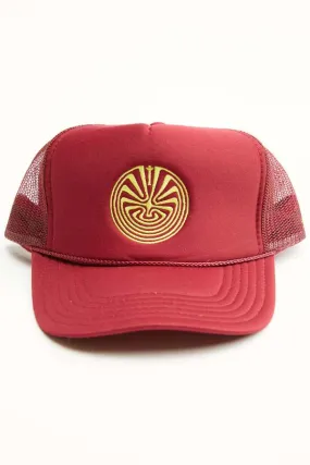 Maze Trucker Hats - Maroon