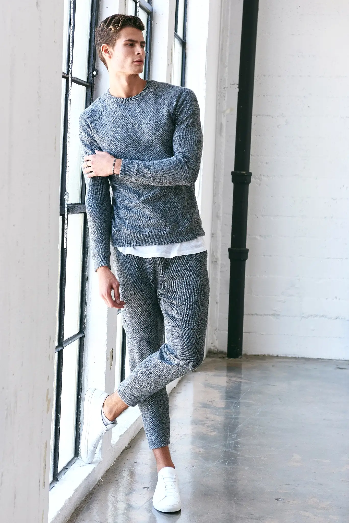 Men's Soft Knit Melange Jogger Pant