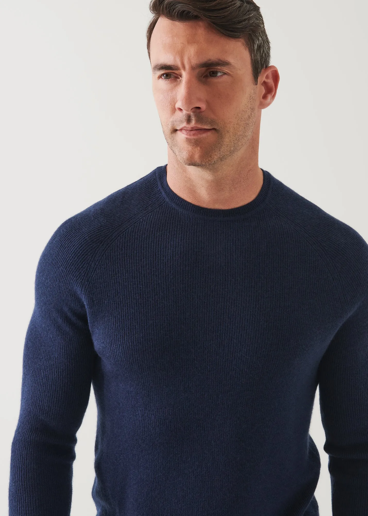 MERINO WOOL RIBBED CREWNECK