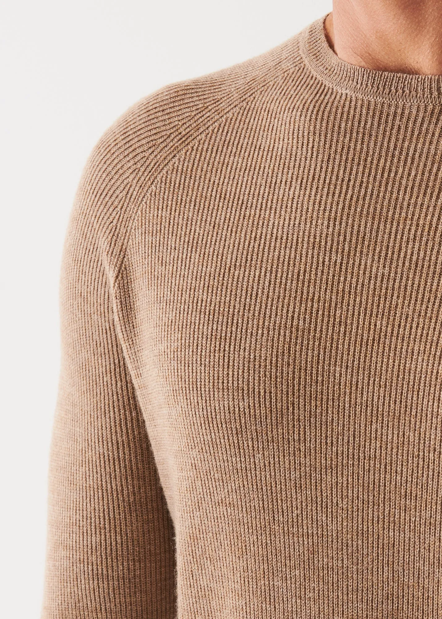 MERINO WOOL RIBBED CREWNECK