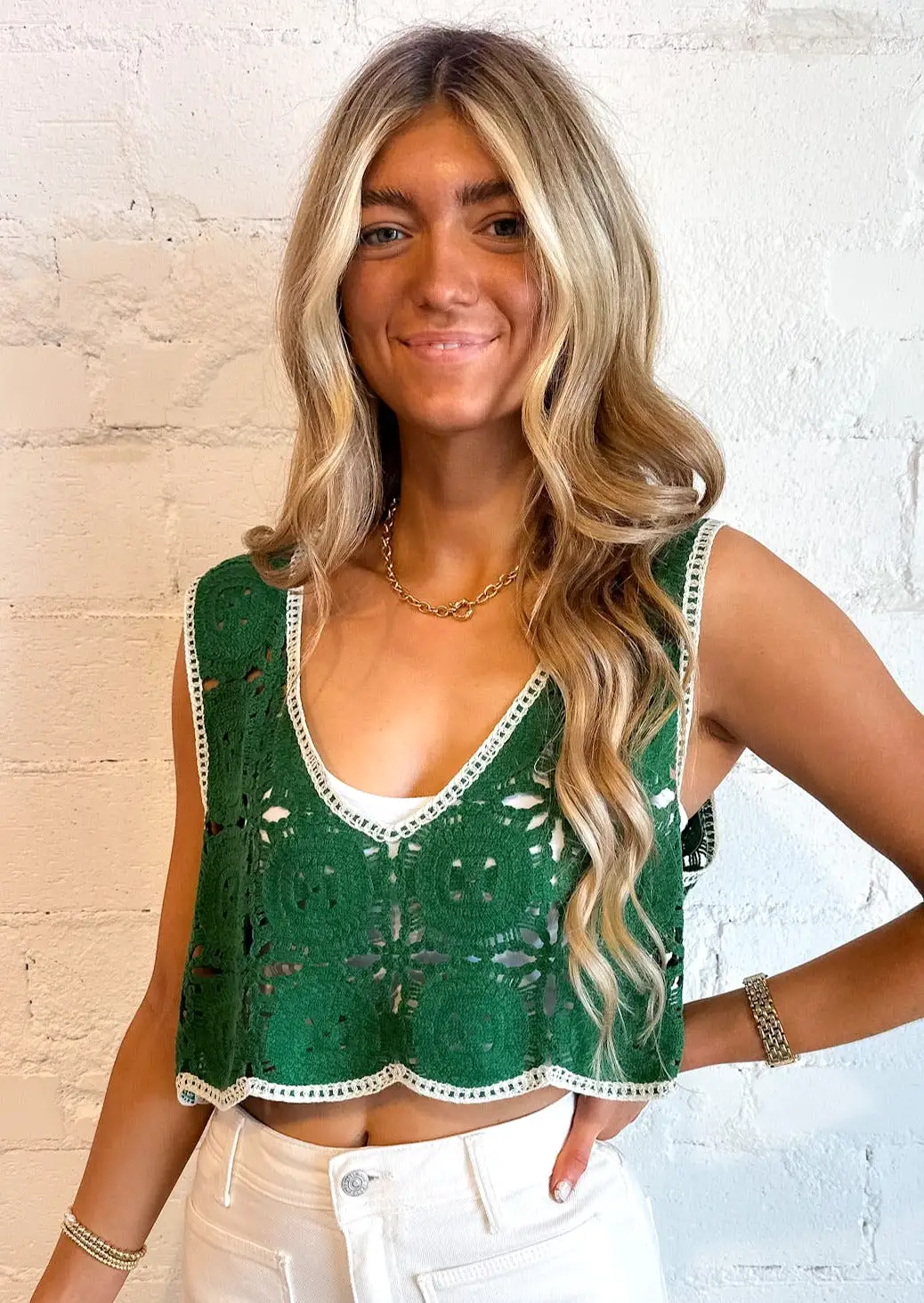 Mossy Crochet Top