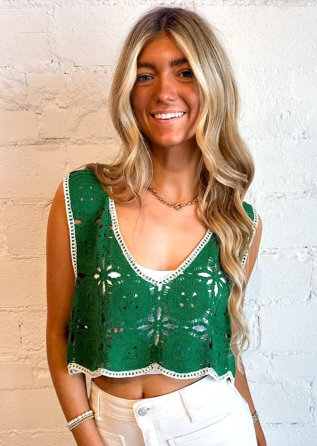 Mossy Crochet Top