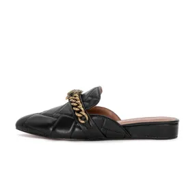 MULE IN PELLE SPAZZOLATA Donna Nero