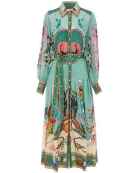 Multicolor Evergreen Shirt Dress