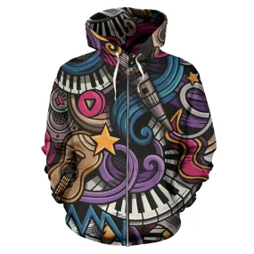 Music Zip-Up Hoodie