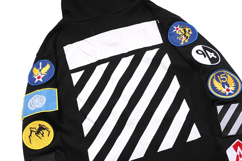 Off-White 24SS armband design long-sleeved hooded sweatshirt 2.27