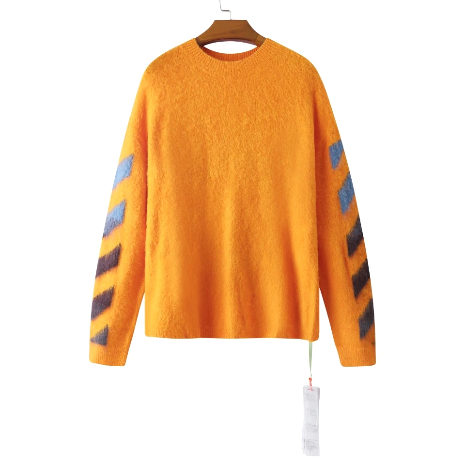 Off-White 24SS gradient blue and brown arrow hooded long-sleeved sweater 2.27