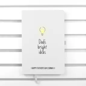 Personalised Dad's Bright Ideas A5 Notebook