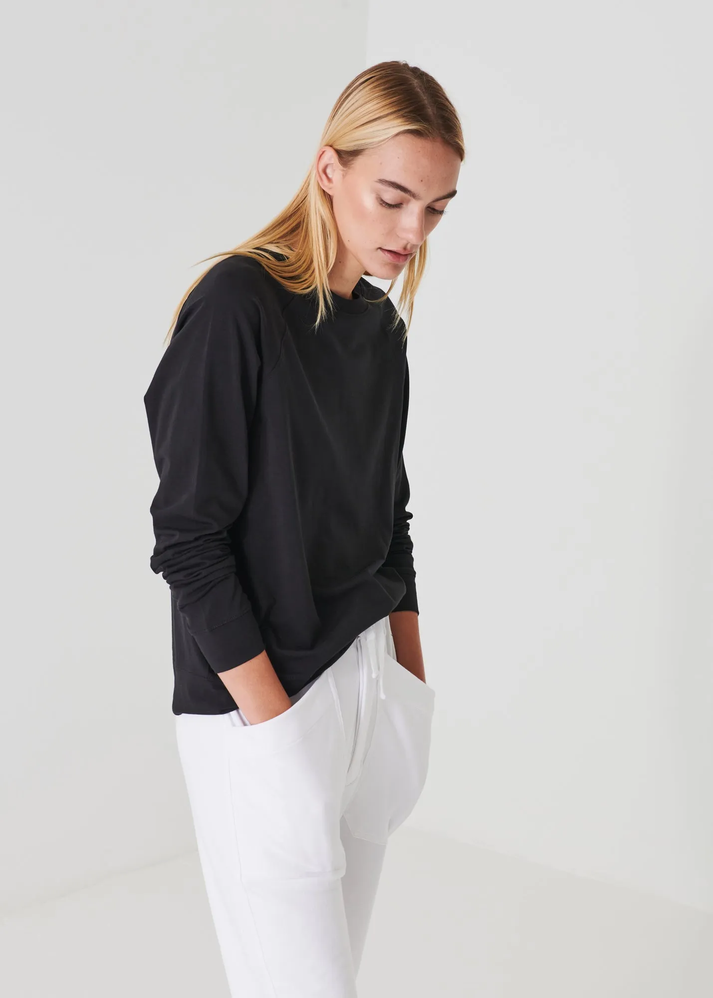 PIMA COTTON STRETCH OVERSIZED SWEATSHIRT