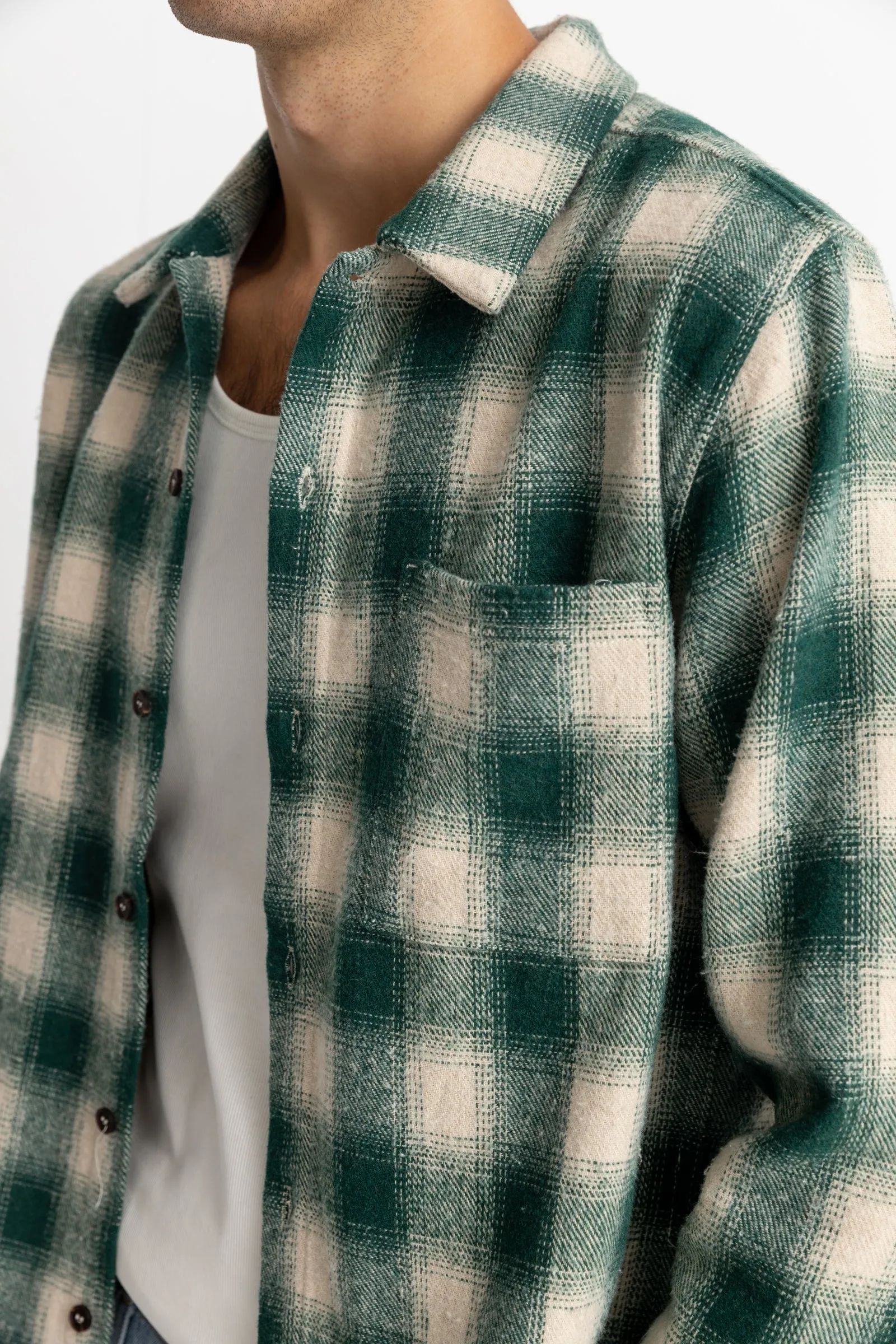 Plaid Ls Flannel Green